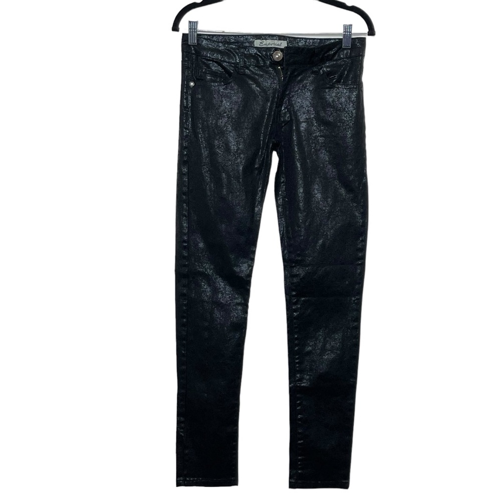 Emperial  Skinny girls 5 Jeans Black shiny fabric